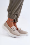 Stylish Women's Leather Moccasins with Charming Accents
