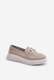 Stylish Women's Leather Moccasins with Charming Accents
