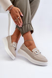 Stylish Women's Leather Moccasins with Charming Accents