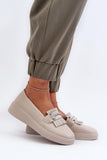 Elegant Leather Moccasins with Tassels and Comfort Platform