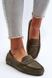 Chic Eco-Suede Women's Moccasins with Stylish Front Strap
