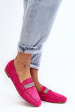 Stylish Eco-Suede Moccasins with Zircon Accents for Women