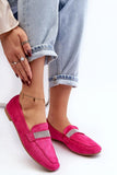 Stylish Eco-Suede Moccasins with Zircon Accents for Women
