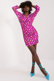 Elegant Pencil Dress with Heart Neckline and 3/4 Sleeves