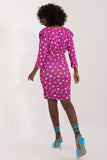 Elegant Pencil Dress with Heart Neckline and 3/4 Sleeves