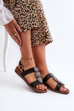 Eco Leather Women's Sandals with Stylish Buckle Strap