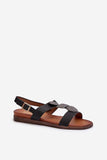 Eco Leather Women's Sandals with Stylish Buckle Strap