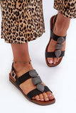Eco Leather Women's Sandals with Stylish Buckle Strap