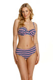 High-Waisted Lycra Panties in Irregular Color Waves