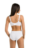 Elegant Floral Lace Soft Bra with Underwire in White