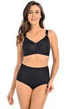 Comfortable Underwire-Free Soft Bra with Floral Lace Detail