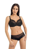 Elegant High-Waisted Underwire Bra with Floral Lace Detail