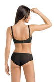 Elegant High-Waisted Underwire Bra with Floral Lace Detail