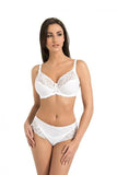Soft High-Waisted Underwire Bra with Floral Lace Detail
