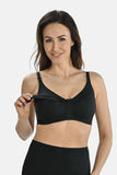 Comfortable Underwire-Free Nursing Bra in Black