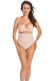Seamless High Under Bust Shaping Thong in Beige