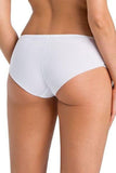 Elegant White Mesh Women's Panties with Floral Lace Detail