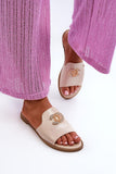 Elegant Women's Flip-Flops with Shiny Decoration and Comfort