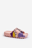 Cartoon Print Flip-Flops with Contoured Insole and Thick Sole