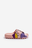 Cartoon Print Flip-Flops with Contoured Insole and Thick Sole