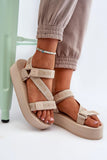 Comfortable Velcro Platform Sandals for Summer Adventures