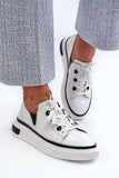 Chic Patent Leather Women's Platform Sneakers for Any Style