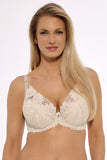 Elegant Push-Up Bra in Classic Beige with Lace Details