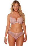 Delicate Pink Plunge Bra for Deep Necklines and Comfort