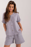 Elegant Casual Women's Shirt and Shorts Set for Summer