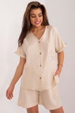 Elegant Casual Women's Shirt and Shorts Set for Summer