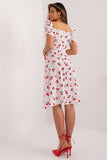 Charming Flared Summer Dress with Heart-Shaped Neckline
