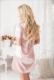 Feminine Satin Petticoat with Men's Shirt Cut