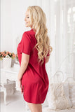 Satin Petticoat with Men's Shirt Cut & Adjustable Neckline