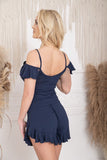 Delicate Everyday Viscose Chemise and Shorts Set