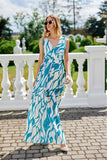 Elegant Chiffon Maxi Dress with Back Cutout and Slit