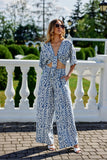 Tiered Summer Blouse with Adjustable Front Tie