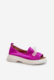 Elegant Suede Women's Sandals with Bow and Comfortable Sole