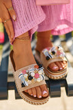 Chic Women's Decorative Platform Flip-Flops for Summer