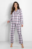 Elegant Women's Long Sleeve Pajamas Set in Soft Colors