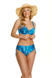 Azure Depth High-Waisted Knitted Panties with Side Ties