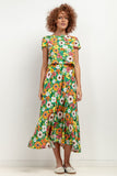 Patterned Viscose Maxi Skirt for Summer Elegance