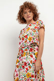 Airy Viscose Patterned Blouse for Summer Style