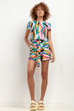 Patterned Viscose Shorts for Comfortable Summer Wear