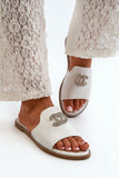 Elegant Women's Flip-Flops with Shiny Decoration & Comfort