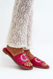 Eco-Suede Women's Flip-Flops with Sequin Strap & Comfort Insole
