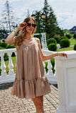 Summer Strapless Oversized Dress with Frill Detail
