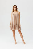 Summer Strapless Oversized Dress with Frill Detail