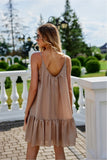 Summer Strapless Oversized Dress with Frill Detail