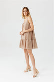 Summer Strapless Oversized Dress with Frill Detail