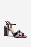 Elegant Eco Leather Stiletto Sandals with Adjustable Straps